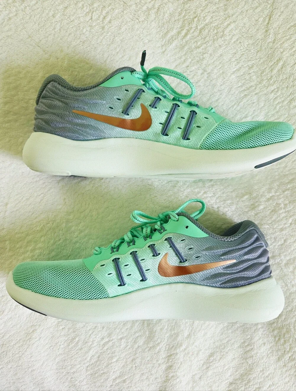 Nike ✨️ Women's Lunarstelos Shield Mint Green Running Shoes Size 7.5